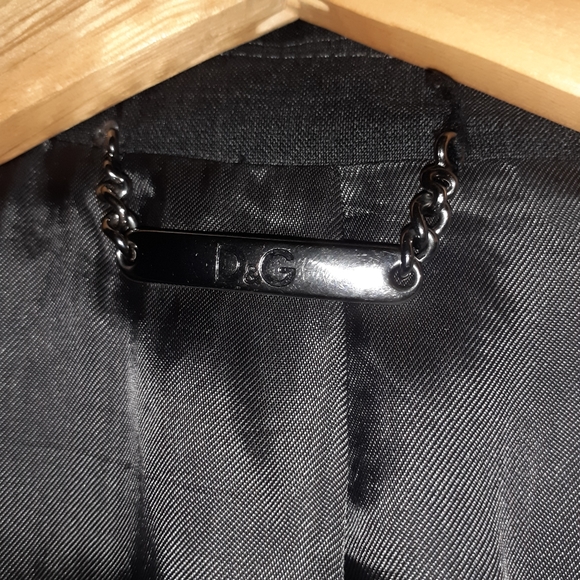 D&G Dolce & Gabbana Mens 40R PURE WOOL Luxury Peak Lapel Suit Jacket- Gray - Picture 7 of 10